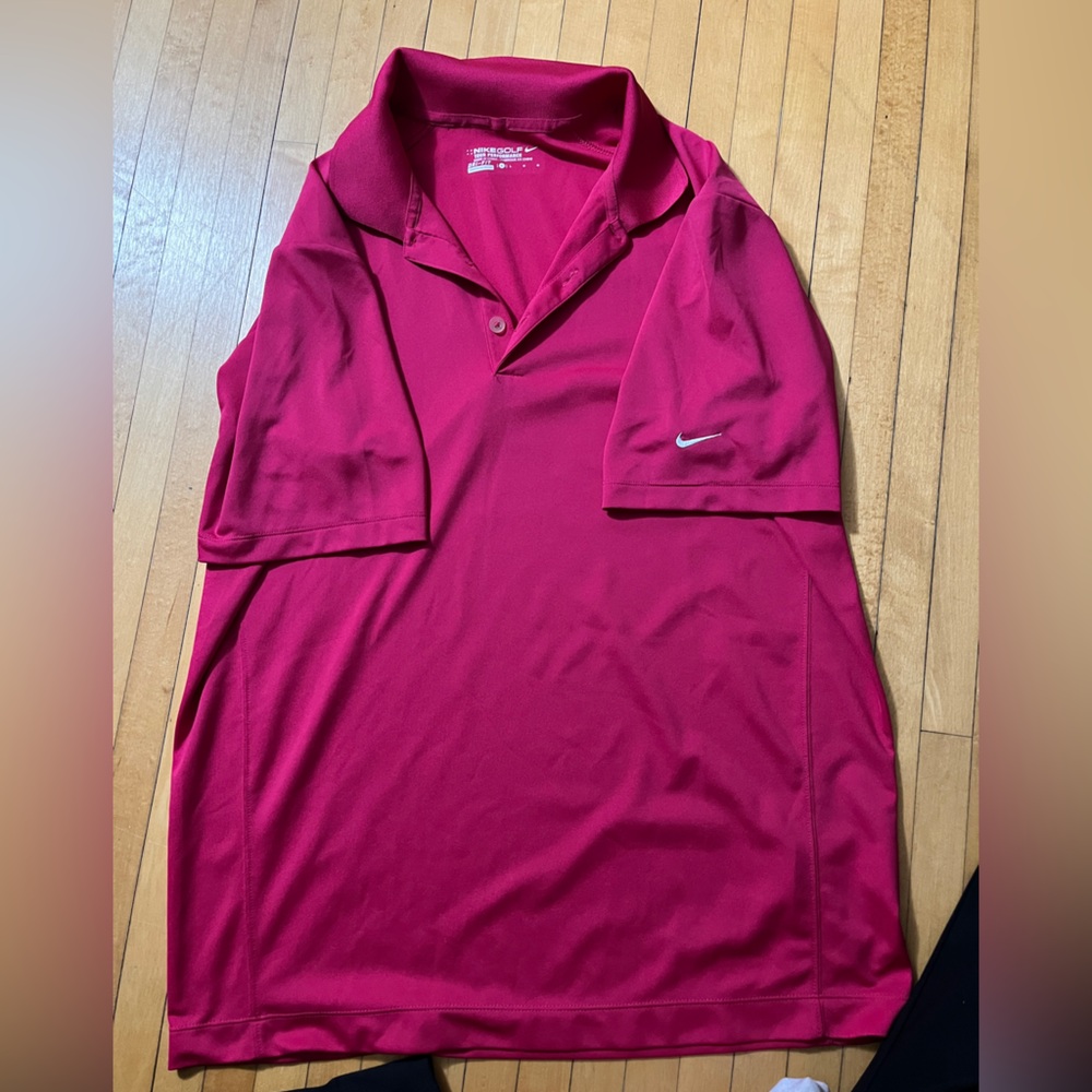 Bright pink Nike Golf shirt size L